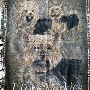 I Love Yorkies Dog Bedding Sofa Blanket 70" x 50"